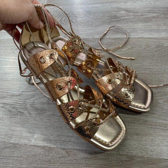 Aerosoles Rose Gold Gladiator Sandals 8.5 - Picture 10 of 10